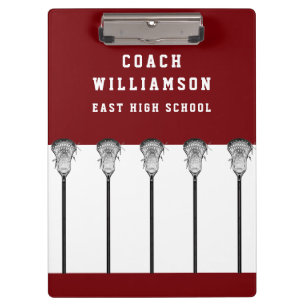Lacrosse Coach Clipboard Klemmbrett