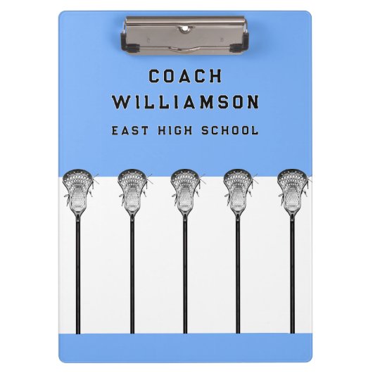 Lacrosse Coach Clipboard Klemmbrett (Vorderseite)