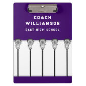 Lacrosse Coach Clipboard Klemmbrett (Vorderseite)