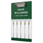 Lacrosse Coach Clipboard Klemmbrett (Links)