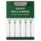 Lacrosse Coach Clipboard Klemmbrett (Vorderseite)