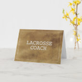 Lacrosse Coach dank Definition einfach braun Karte (Gelbe Blume)
