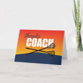 Lacrosse Coach Danke für Blau und Orange Karte (Vorderseite)