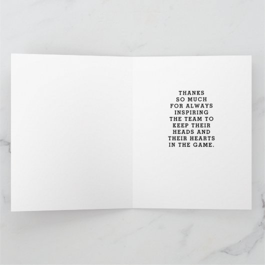 Lacrosse Coach Dankeschön Karte (Innenseite)