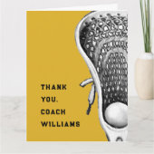 Lacrosse Coach Dankeschön Karte (Vorderseite)