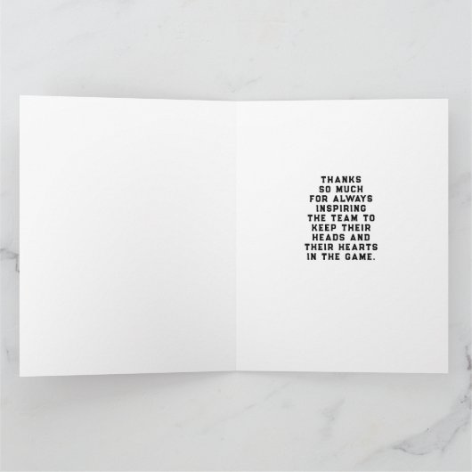 Lacrosse Coach Dankeschön Karte (Innenseite)
