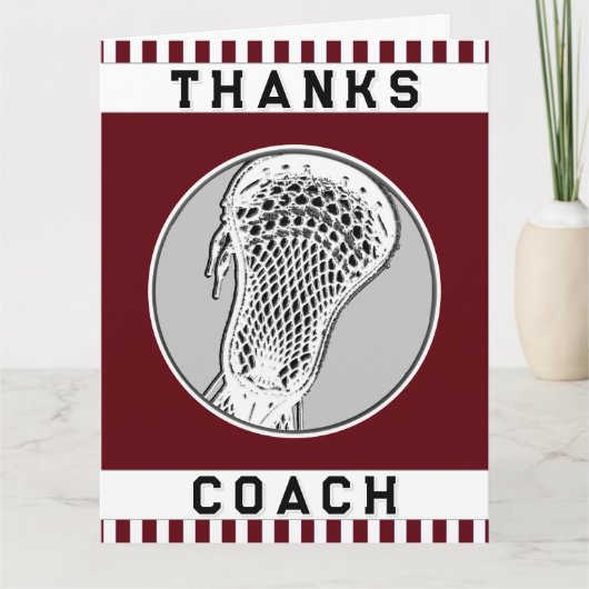 Lacrosse Coach Dankeskarte (Vorderseite)