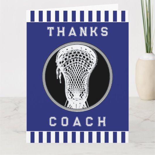 Lacrosse Coach Dankeskarte (Vorderseite)