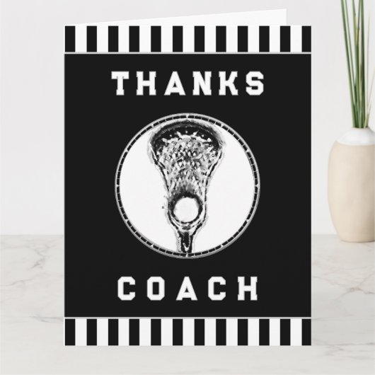Lacrosse Coach Dankeskarte (Vorderseite)