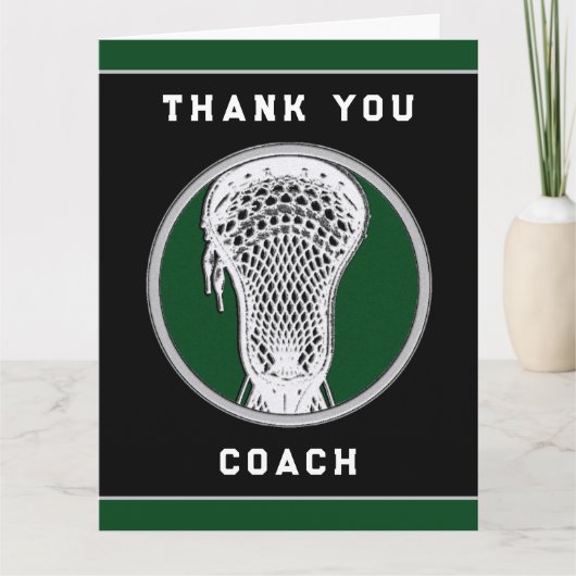 Lacrosse Coach Dankeskarte (Vorderseite)