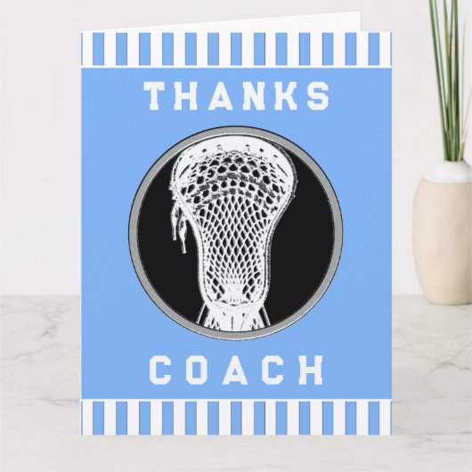 Lacrosse Coach Dankeskarte (Vorderseite)
