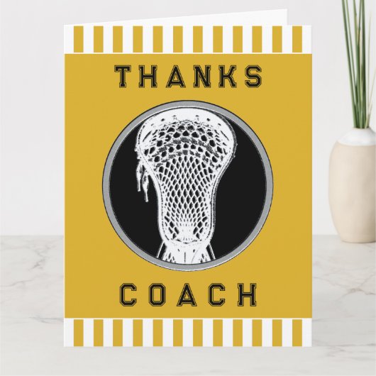Lacrosse Coach Dankeskarte (Vorderseite)