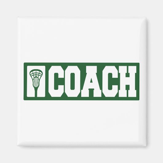 Lacrosse Coach - grün Magnet (Vorne)