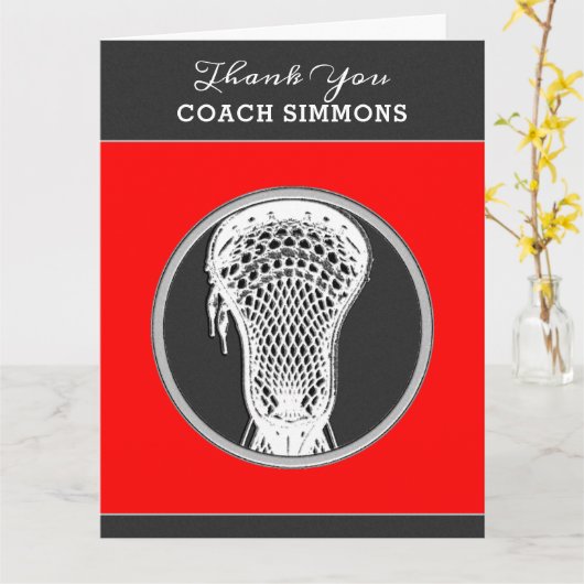 Lacrosse Coach Karte (Gelbe Blume)