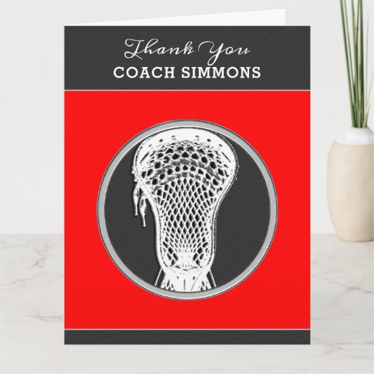 Lacrosse Coach Karte (Vorderseite)