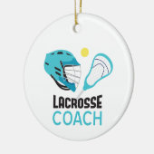 Lacrosse Coach Keramik Ornament (Links)