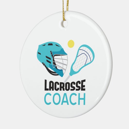 Lacrosse Coach Keramik Ornament (Links)