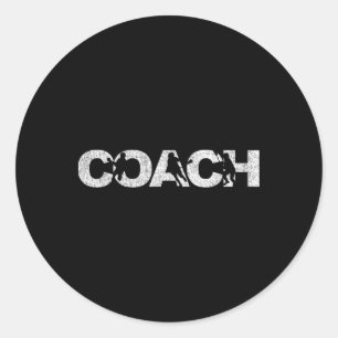 Lacrosse Coach Lacrosse Teamcoach Retro Runder Aufkleber