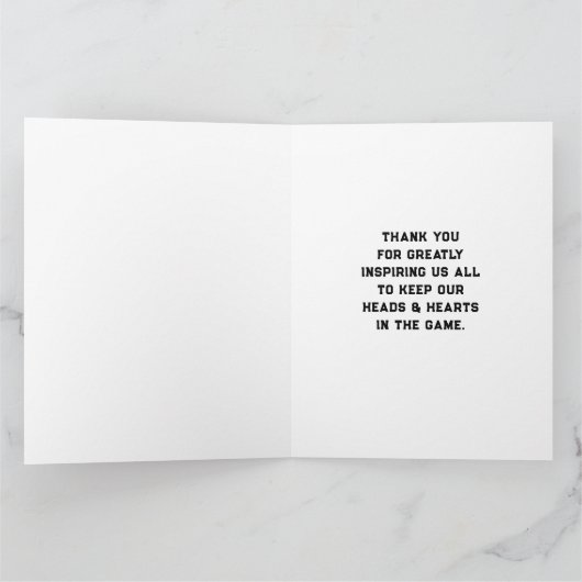 Lacrosse Coach Vielen Dank Dankeskarte (Innenseite)