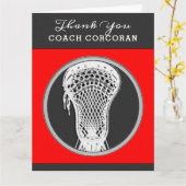Lacrosse Coach Vielen Dank Karte (Gelbe Blume)