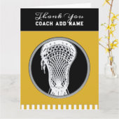 Lacrosse Coach Vielen Dank Karte (Gelbe Blume)