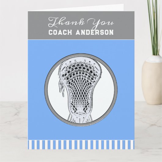 Lacrosse Coach Vielen Dank Karte (Vorderseite)