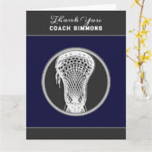 Lacrosse Coach Vielen Dank Karte (Gelbe Blume)