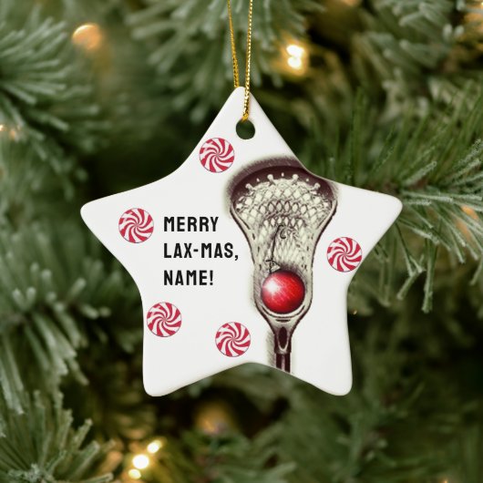 Lacrosse Collectible Keramik Ornament (Baum)