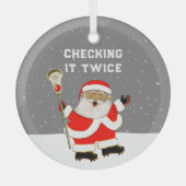 Lacrosse Collectible Ornament Aus Glas (Vorderseite)