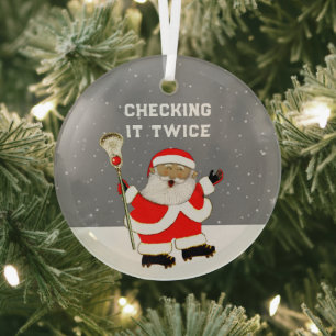 Lacrosse Collectible Ornament Aus Glas