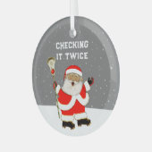 Lacrosse Collectible Ornament Aus Glas (Vorderseite links)