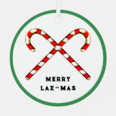 Lacrosse Collectible Ornament Aus Metall (Rückseite)