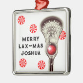 Lacrosse Collectible Silbernes Ornament (Links)