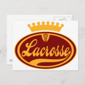 Lacrosse Crown Postkarte (Vorne/Hinten)