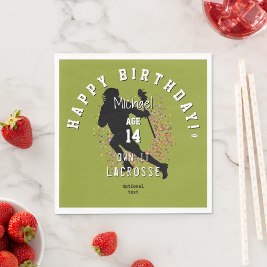 Lacrosse Custom Design Paper Napkin Serviette (Beispiel)