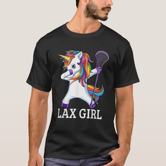 Lacrosse Dabbing Unicorn Girls Funny Dab Dance Gi T-Shirt (Vorderseite)