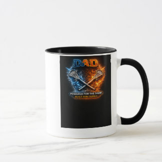 Lacrosse Dad Shield Tasse – Voll aufgeladen für da