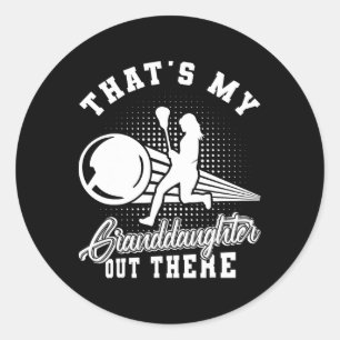 Lacrosse Das ist meine Großtochter da draußen Groß Runder Aufkleber
