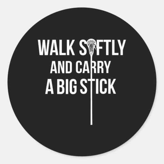 Lacrosse Defenseman Lax Te Runder Aufkleber (Vorderseite)