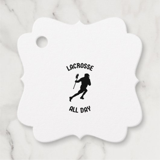 Lacrosse den ganzen Tag Geschenkanhänger (Vorderseite)