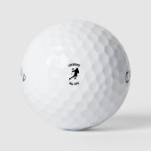 Lacrosse den ganzen Tag Golfball (Vorderseite)