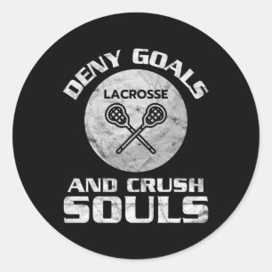 Lacrosse Deny Goals Runder Aufkleber