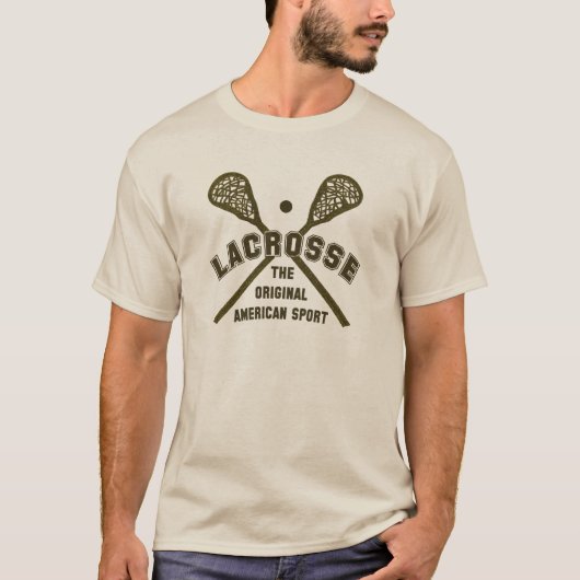 Lacrosse der ursprüngliche amerikanische Sport T-Shirt (Vorderseite)