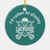 Lacrosse Design Keramik Ornament (Vorne)