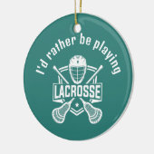 Lacrosse Design Keramik Ornament (Links)