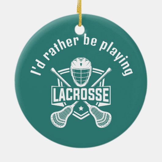 Lacrosse Design Keramik Ornament (Hinten)