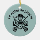 Lacrosse Design  Keramik Ornament (Vorne)
