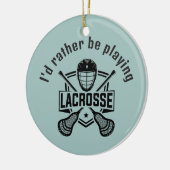 Lacrosse Design  Keramik Ornament (Links)