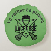 Lacrosse Design  Rundes Kissen (Rückseite)