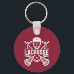 Lacrosse Design  Schlüsselanhänger<br><div class="desc">Lacrosse Design Keychain with customizable text and background color.</div>